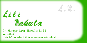 lili makula business card